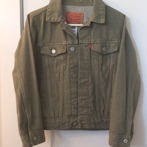 army green jean jacket
